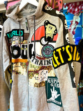Load image into Gallery viewer, Red Mutha One of a Kind Custom ReWorked Grey Pokemon Hoodie