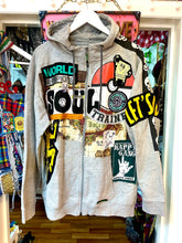 Load image into Gallery viewer, Red Mutha One of a Kind Custom ReWorked Grey Pokemon Hoodie