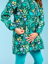 Load image into Gallery viewer, Leaves & Blooms LongLine Raincoat