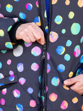 Load image into Gallery viewer, Night Polka LongLine Puffa Rain Coat