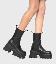 Load image into Gallery viewer, Lamoda Black Chunky Ankle Boots
