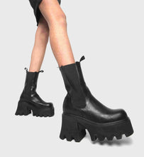 Load image into Gallery viewer, Lamoda Black Chunky Ankle Boots