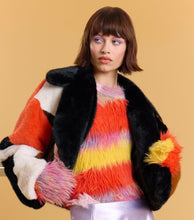 Load image into Gallery viewer, Jayley “Lucky” cropped faux fur Jacket