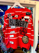 Load image into Gallery viewer, Red Mutha Custom ReWorked punk Style Micky Vintage Jumper