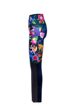 Load image into Gallery viewer, The Birds & The Bees Noir Leggings with Cactus Leather detail.