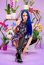 Load image into Gallery viewer, The Birds & The Bees Noir Leggings with Cactus Leather detail.