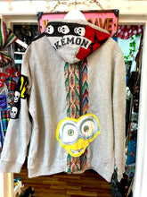 Load image into Gallery viewer, Red Mutha One of a Kind Custom ReWorked Grey Pokemon Hoodie