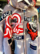 Load image into Gallery viewer, Red Mutha Unique One of a Kind Custom ReWorked “The North Face” Zip Front Hoodie…
