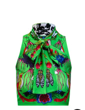 Load image into Gallery viewer, The Birds & The Bees Green Crop Top by Raised by Danger