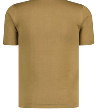 Load image into Gallery viewer, MadCap Folklore Men's
Knitted Retro
60s Polo in Caramel &
Cream