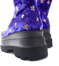 Load image into Gallery viewer, Celestial Dusk Trident Velvet Long Boots