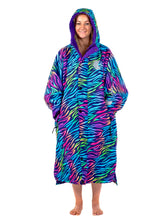 Load image into Gallery viewer, Ekosy Rainbow Zebra Unisex Dry Robe