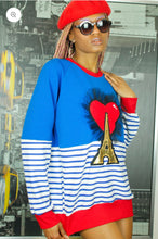 Load image into Gallery viewer, One Night in Paris Ooh La La Oversize Sweatshirt