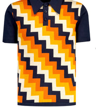 Load image into Gallery viewer, Madcap Step On Men's
Retro Mod
Knitted Polo - Navy Blazer