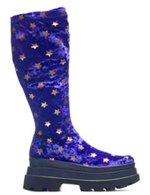 Load image into Gallery viewer, Celestial Dusk Trident Velvet Long Boots