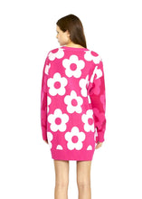 Load image into Gallery viewer, Large Pink flower, Long Line Cardigan