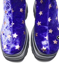 Load image into Gallery viewer, Celestial Dusk Trident Velvet Long Boots