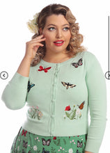 Load image into Gallery viewer, Mint Green butterfly Cardigan