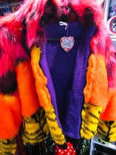 Load image into Gallery viewer, Unique Handmade Get Crooked Designer Faux Fur Bomber Jacket