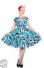 Load image into Gallery viewer, Poppy Blue Dot Day Dress