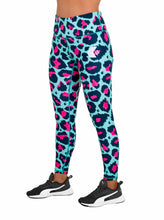 Load image into Gallery viewer, Bitcrush mint/Pink Element Karbon Leggings