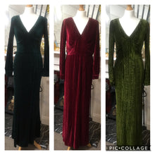Load image into Gallery viewer, Vixen,Ribbed Velvet maxi dress Ruby Red