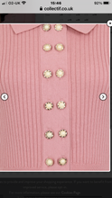 Load image into Gallery viewer, Arianna Soft Pink & Pearl Cardigan