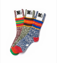 Load image into Gallery viewer, Quirky Mr D London Chunky Rib Socks - Design Block Stripe
