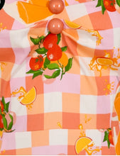 Load image into Gallery viewer, Juicy Oranges Gingham Dolores Dress