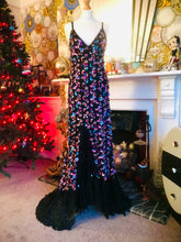 Load image into Gallery viewer, Designer Maxi Bead & Sequin Dress.