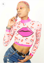 Load image into Gallery viewer, Cherry Bomb Long Sleeved Crop Top