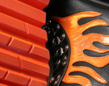 Load image into Gallery viewer, Orange Flame platform Ankle Boots