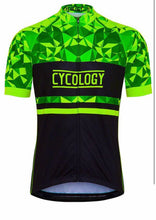 Load image into Gallery viewer, Cycology Quality Men's Relaxed Fit Jersey - Design Geometric Lime