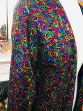 Load image into Gallery viewer, Long Length Rainbow Sequin Kimono