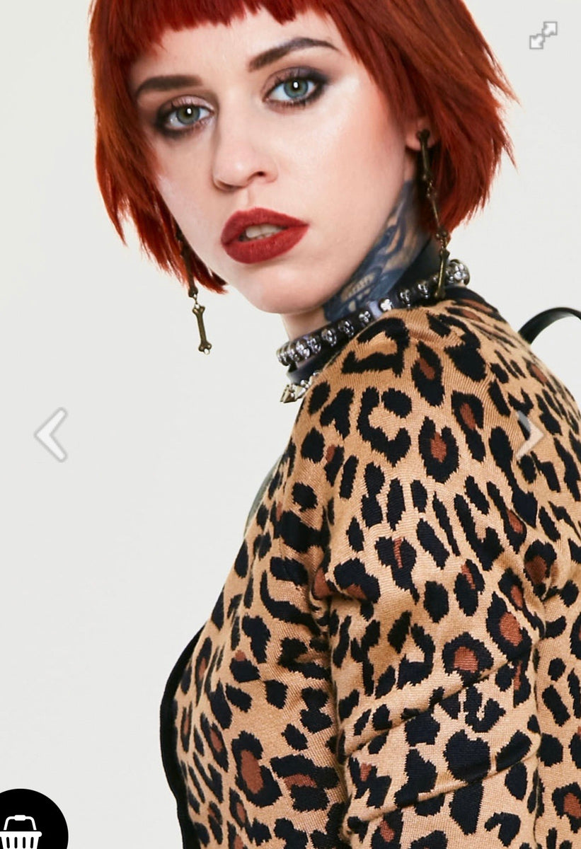 Leopard Crop Jawbreaker Cardigan – Quirky Bird Vintage Retro Fashion