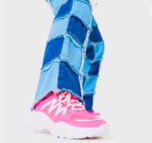 Load image into Gallery viewer, Shocking Pink Vegan Trainers