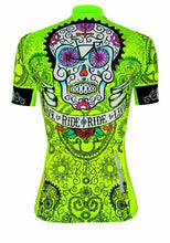 Load image into Gallery viewer, Cycology Quality Womens Jersey - Design Day of the Living Lime