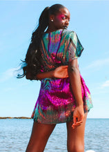 Load image into Gallery viewer, Discotheque Chevron sequin Mini dress