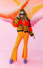 Load image into Gallery viewer, Unique Handmade Get Crooked Designer Faux Fur Bomber Jacket