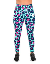 Load image into Gallery viewer, Bitcrush mint/Pink Element Karbon Leggings