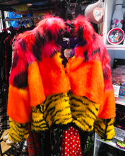 Load image into Gallery viewer, Unique Handmade Get Crooked Designer Faux Fur Bomber Jacket