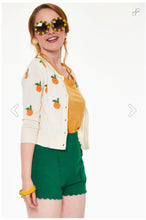 Load image into Gallery viewer, Citrus orange embroidered cropped cardigan