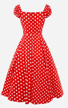 Load image into Gallery viewer, Dolores Red Polka Dot Dress