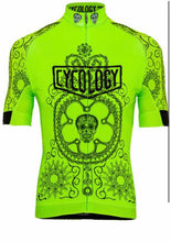 Load image into Gallery viewer, Cycology Quality Men's Jersey - Design Day of the Living Lime