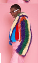 Load image into Gallery viewer, Faux Fur Hand Crafted Eco Bamboo Cropped Coat
