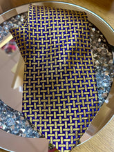 Load image into Gallery viewer, Vintage Principles Silk Electric blue/purple &amp; Gold Tie.
