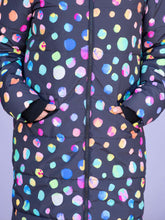 Load image into Gallery viewer, Night Polka LongLine Puffa Rain Coat
