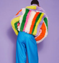Load image into Gallery viewer, Faux Fur Hand Crafted Eco Bamboo Cropped Coat
