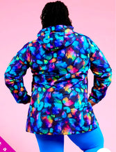 Load image into Gallery viewer, Rainbow Splatter LongLine Raincoat
