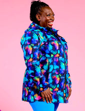 Load image into Gallery viewer, Rainbow Splatter LongLine Raincoat
